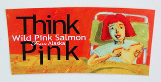 THINK PINK WILD PINK SALMON FROM ALASKA logo
