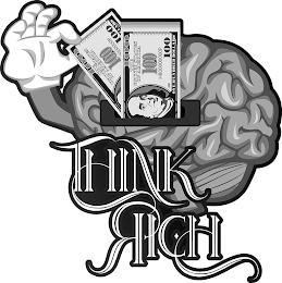 THINK RICH 100 100 100 THE UNITED STATES OF AMERICA HB00000000P ONE HUNDRED DOLLARS logo