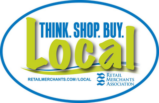 THINK. SHOP. BUY. LOCAL RETAILMERCHANTS.COM/LOCAL RETAIL MERCHANTS ASSOCIATION logo