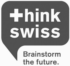 THINK SWISS BRAINSTORM THE FUTURE. logo