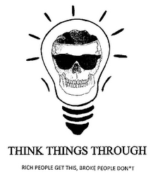 THINK THINGS THROUGH RICH PEOPLE GET THIS, BROKE PEOPLE DON*T logo