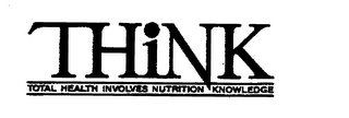 THINK TOTAL HEALTH INVOLVES NUTRITION KNOWLEDGE logo
