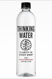 THINKING WATER CLARITY IN EVERY DROP 9+PH ALKALINE PURIFIED WATER 33.8 FL OZ 1 LITER logo