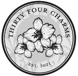 THIRTY FOUR CHARMS EST. 2021 logo