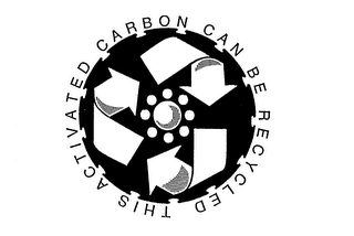 THIS ACTIVATED CARBON CAN BE RECYCLED logo