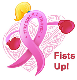 THIS GIRL'S A FIGHTER FISTS UP! logo