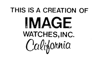 THIS IS A CREATION OF IMAGE WATCHES, INC. CALIFORNIA logo