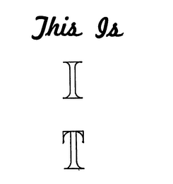 THIS IS IT logo