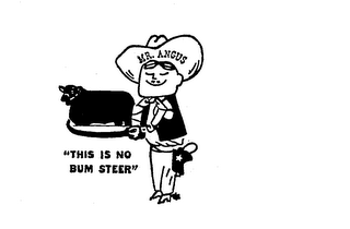 "THIS IS NO BUM STEER" MR. ANGUS logo