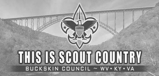 THIS IS SCOUT COUNTRY BUCKSKIN COUNCIL ~ WV · KY · VA logo