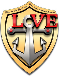 THIS IS THE FIRST AND GREATEST COMMANDMENT LOVE logo