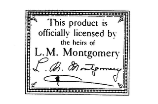 THIS PRODUCT IS OFFICIALLY LICENSED BY THE HEIRS OF L.M. MONTGOMERY logo