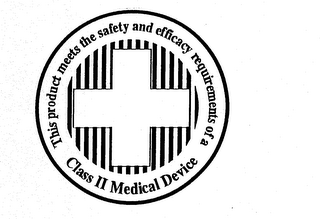 THIS PRODUCT MEETS THE SAFETY AND EFFICACY REQUIREMENTS OF A CLASS II MEDICAL DEVICE logo