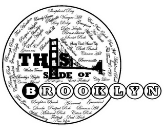 THIS SIDE OF BROOKLYN BROWNSVILLE FORTGREENE GREENPOINT CLINTON HILL CANARSIE SHEEPSHEAD BAY FORT HAMILTON PROSPECT HEIGHTS BROOKLYN HEIGHTS COBBLE HILL BOROUGH PARK DITMAS PARK CARROLL GARDENS CROWN HEIGHTS BATH BEACH BENSONHURST SUNSET PARK EAST NEW YORK WILLIAMSBURG FLATBUSH RED HOOK CONEY ISLAND BRIGHTON BEACH MILL BASIN KENNSINGTON DUMBO PROSPECT PARK BED STY NEW LOTS BOERUM HILL FORT HAMILTON BUSHWICK GOWANUS CANTON PARK RAD HOOK LEFFERTS GARDENS SPRING CREEK PARK SLOPE HIGHLAND PARK DOWNTOWN BROOKLYN CITY LINE GRAVESEND HOMECREST SEAGATE BEVERLY SQUARE DYKER HEIGHTS STARRET CITY CYPRESS HILLS NEW UTRECHT BATH BEACH NEW LOTS logo