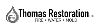 THOMAS RESTORATION LLC FIRE WATER MOLD logo