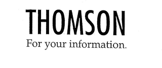 THOMSON FOR YOUR INFORMATION. logo