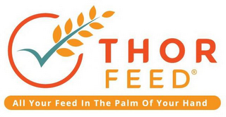 THOR FEED ALL YOUR FEED IN THE PALM OF YOUR HAND logo