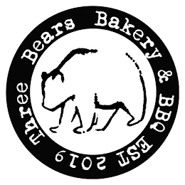 THREE BEARS BAKERY & BBQ EST 2019 logo