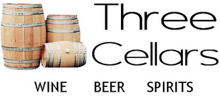 THREE CELLARS WINE BEER SPIRITS logo