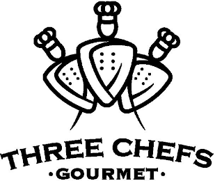 THREE CHEFS · GOURMET · logo