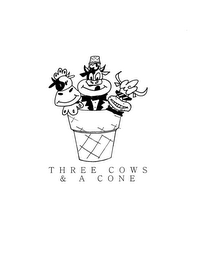 THREE COWS & A CONE logo