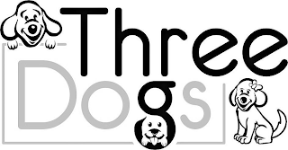THREE DOGS logo