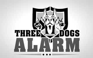 THREE DOGS ALARM 3 DOGS ALARM logo