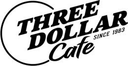 THREE DOLLAR CAFE SINCE 1983 logo