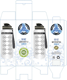 THREE DROPS OF LIFE, 50 OZ WATER BOTTLE, 50 OZ/1500ML, 9AM, 10 OZ, 10AM, 20 OZ, 11AM, 30 OZ, 12PM, 40 OZ, 1PM, 50 OZ, 2PM, 60 OZ, 3PM, 70 OZ, 4PM, 80 OZ, 5PM, 90 OZ, 6 PM, 100 OZ, HEALTHY, CLEAN, SAFE, NON-TOXIC PLASTIC, NO BISPHENOL A, NO PHTHALATES, BPA FREE, THE BEST PRODUCT AT THE BEST PRICE, BEST SELLER, INSTRUCTIONS: RECOMMENDED FOR NON-DISHWASHER. WASH IN WARM WATER WITH SOAP BEFORE USE. THIS PRODUCT IS NON-MICROWAVE SAFE logo