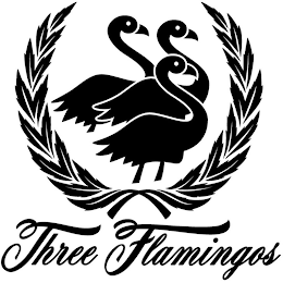 THREE FLAMINGOS logo