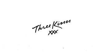 THREE KISSES XXX logo