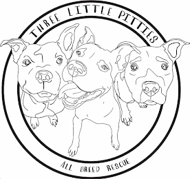 THREE LITTLE PITTIES ALL BREED RESCUE logo