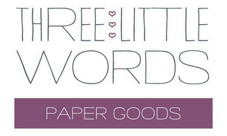 THREE LITTLE WORDS PAPER GOODS logo
