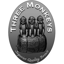 THREE MONKEYS SUPERIOR QUALITY BREWS logo