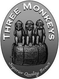 THREE MONKEYS SUPERIOR QUALITY BREWS logo