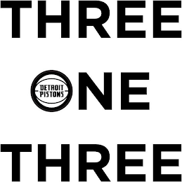 THREE ONE THREE DETROIT PISTONS logo