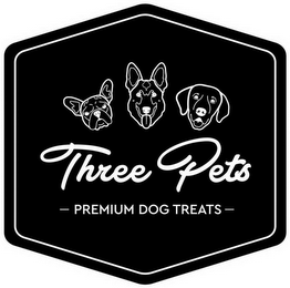 THREE PETS - PREMIUM DOG TREATS - logo
