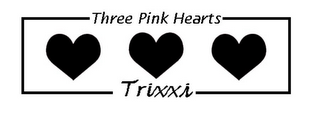 THREE PINK HEARTS TRIXXI logo