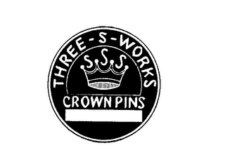 THREE - S - WORKS CROWN PINS logo