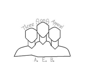 THREE SONS APPAREL A. E. B. logo
