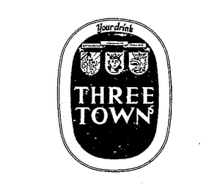 THREE TOWN YOUR DRINK logo