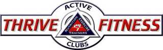 THRIVE ACTIVE FITNESS CLUBS NUTRITION EXERCISE TRAINERS 24-7 logo