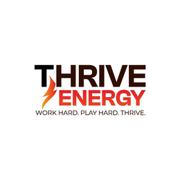 THRIVE ENERGY WORK HARD. PLAY HARD. THRIVE. logo