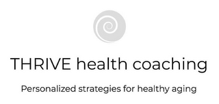 THRIVE HEALTH COACHING PERSONALIZED STRATEGIES FOR HEALTHY AGING logo