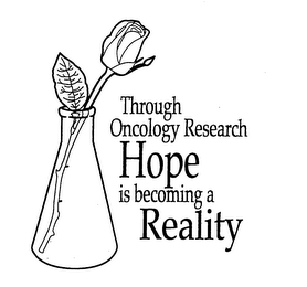 THROUGH ONCOLOGY RESEARCH HOPE IS BECOMING A REALITY AND DESIGN logo