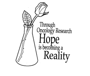 THROUGH ONCOLOGY RESEARCH HOPE IS BECOMING A REALITY logo