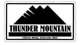 THUNDER MOUNTAIN ADVENTURE GEAR CK, INC DELTA, COLORADO USA logo