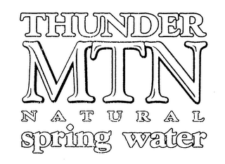 THUNDER MTN NATURAL SPRING WATER logo