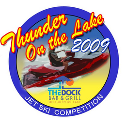 THUNDER ON THE LAKE 2009 JET SKI COMPETITION THE DOCK BAR & GRILL ON GULFPORT LAKE logo