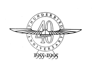THUNDERBIRD 40 ANNIVERSARY 1955-1995 logo